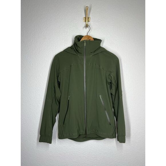 Lululemon Here To Move Jacket Size 4 Pesto Green Hooded Lightweight - Picture 1 of 5